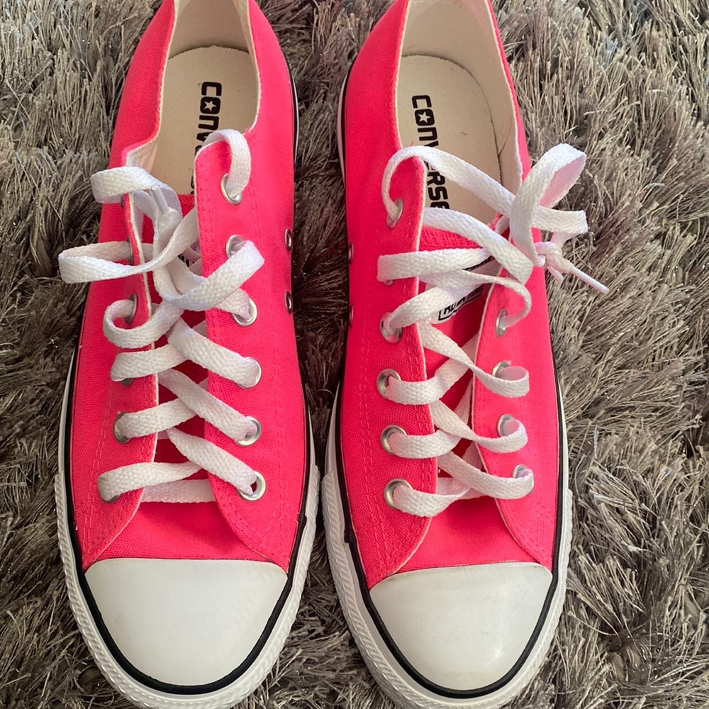 Unworn Pink Converse Shoes